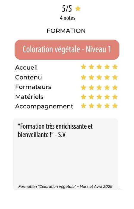 avis - Coloration Végétale - AVR 2025 Evaluation coloration Végétale Niveau 1