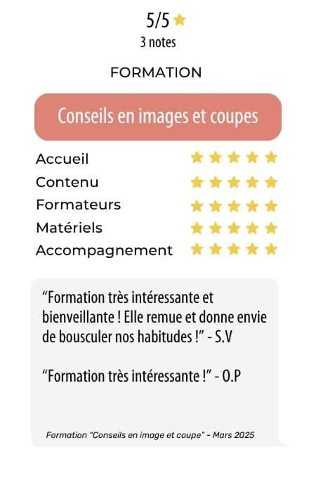 avis - Conseils images et coupes - MARS 2025 Evaluation Conseil en image et coupe