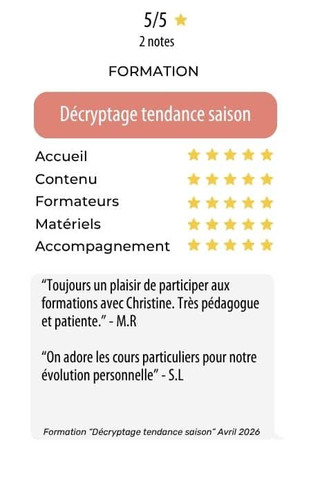 avis-decryptage_tendance_saison-AVR_2026 Avis des stagiaires sur la formation "Décryptage tendance saison" qui a eu lieu en avril 2026